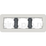 Рамка тройная  Gira E3  светло-серый/антрацит, Gira